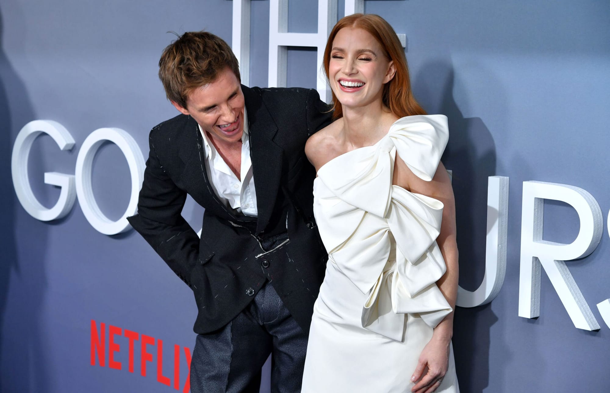 Jessica Chastain is BOWS AKIMBO for the Premiere of "The Good Nurse"