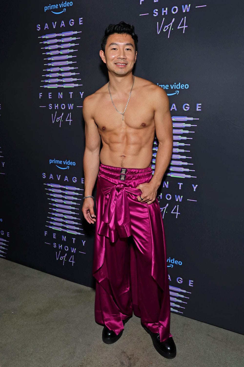 Simu Liu Went Shirtless to Rihanna's Fenty Show