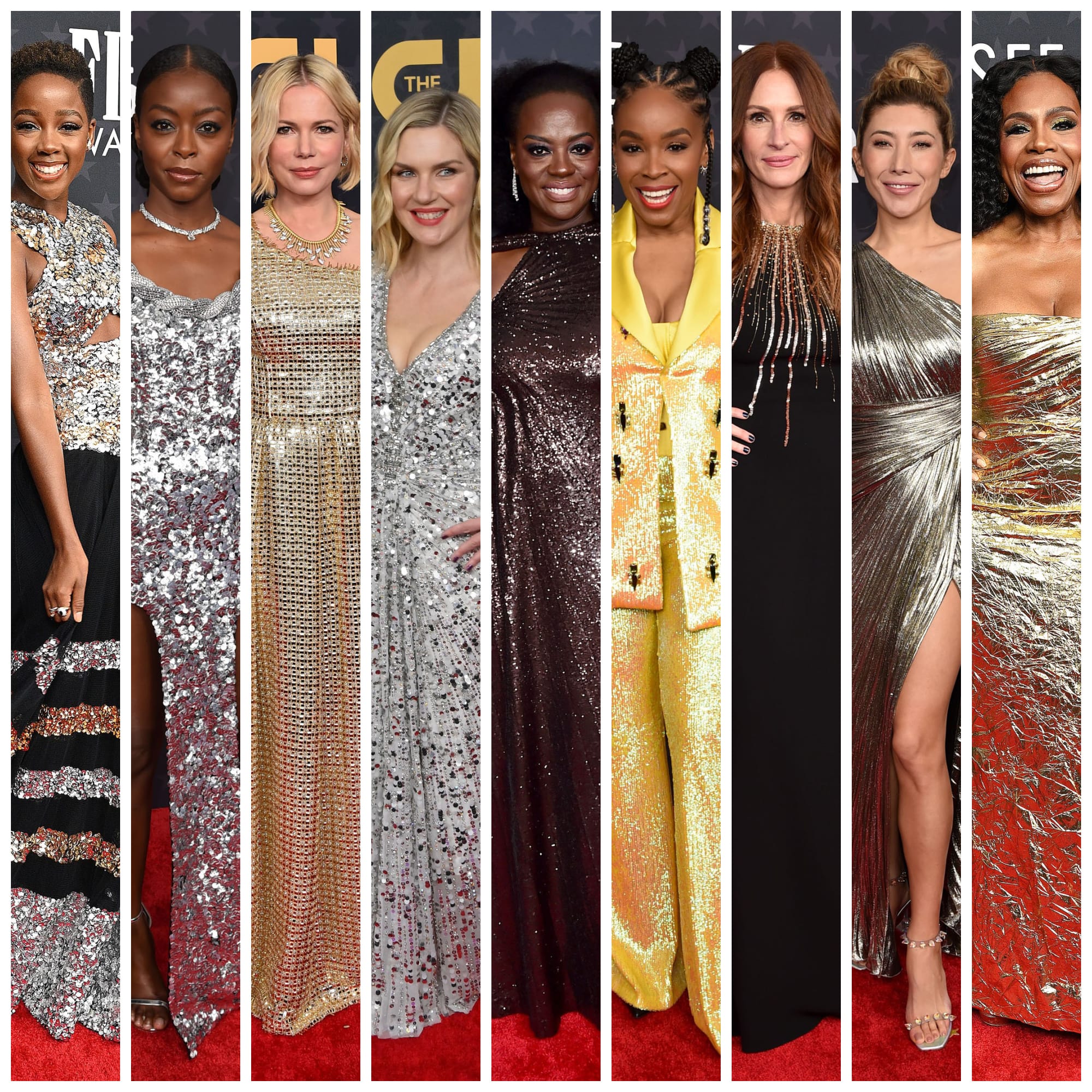 JULIA!!!!!! (And A Lot of Other Folks) Went Metallic at the 2023 Critics Choice Awards