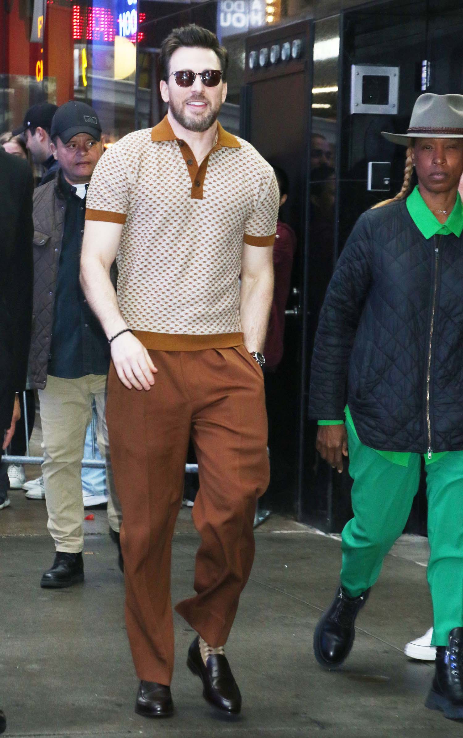 Chris Evans Is Working a Retro Look Right Now