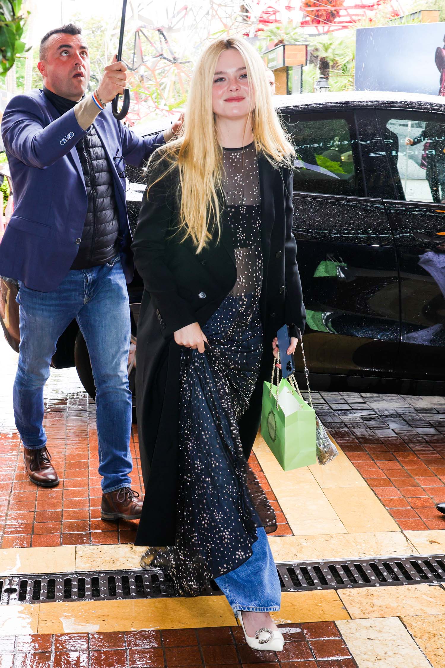 Elle Fanning Took a BIG Silvery Swing at Cannes