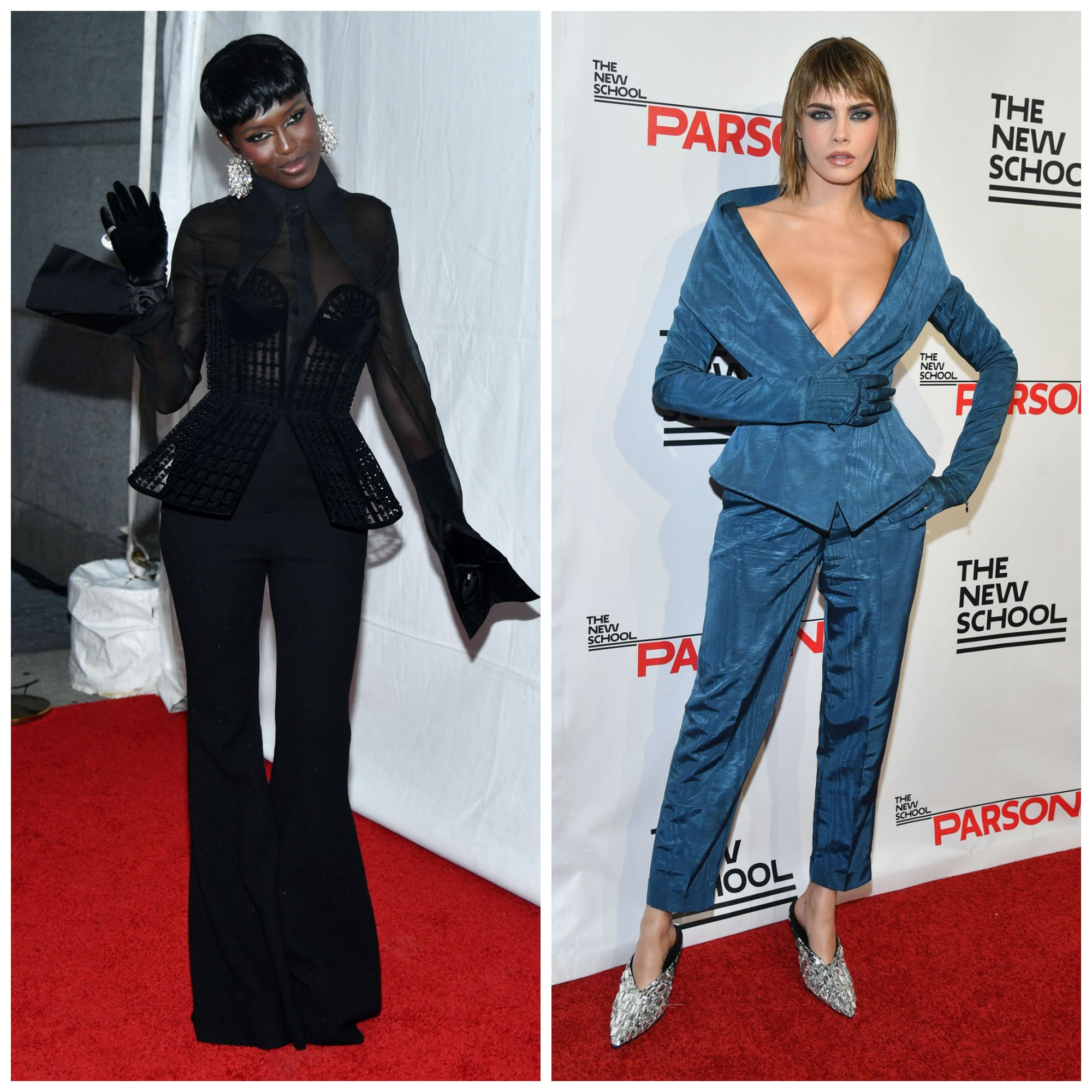 Cara Delevingne and Jodie Turner-Smith Both Opt For Trousers at the Parsons Gala