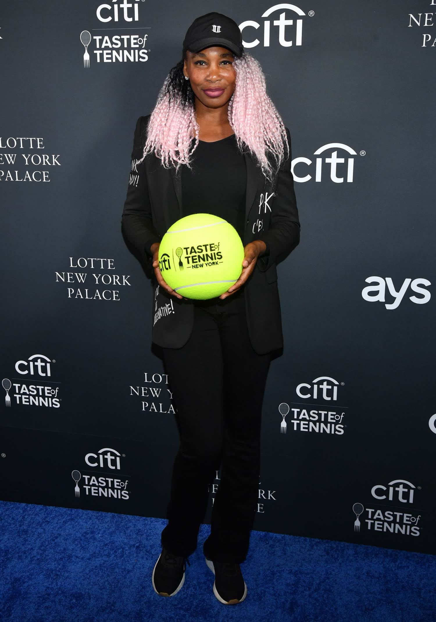 The U.S. Open Starts Today; Here Are Various Tennis Players Being Made to Hold a Large Ball