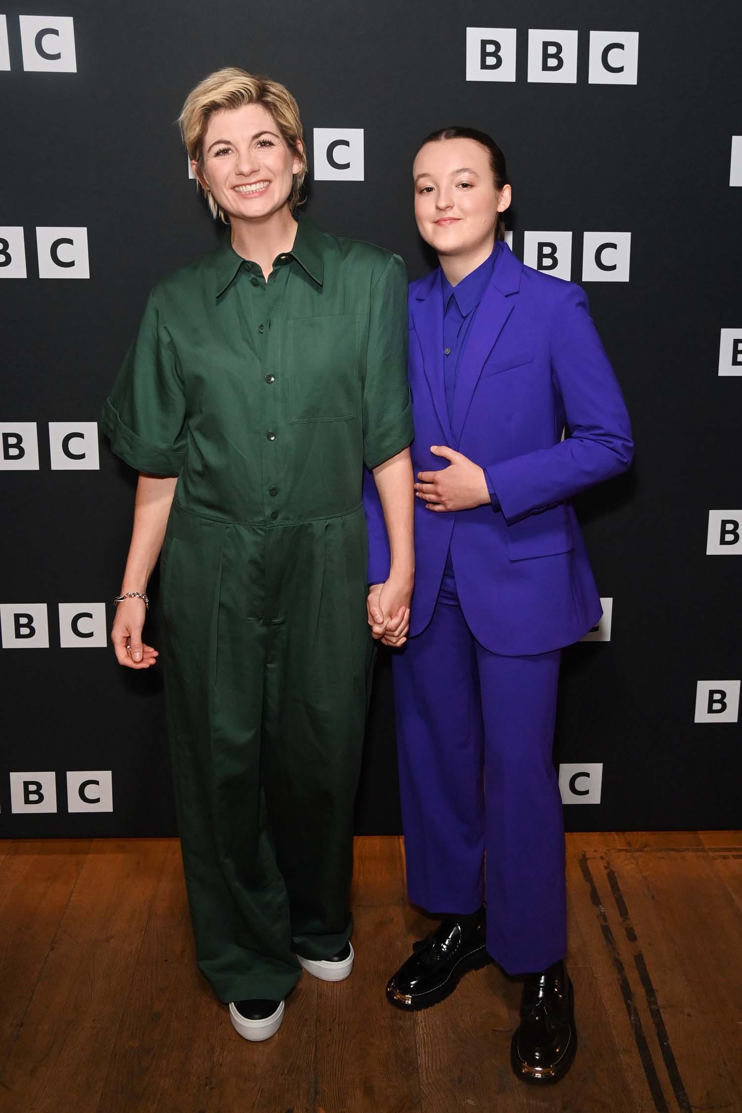 Jodie Whitaker Dresses Somewhat Thematically at the 'Time' Photocall