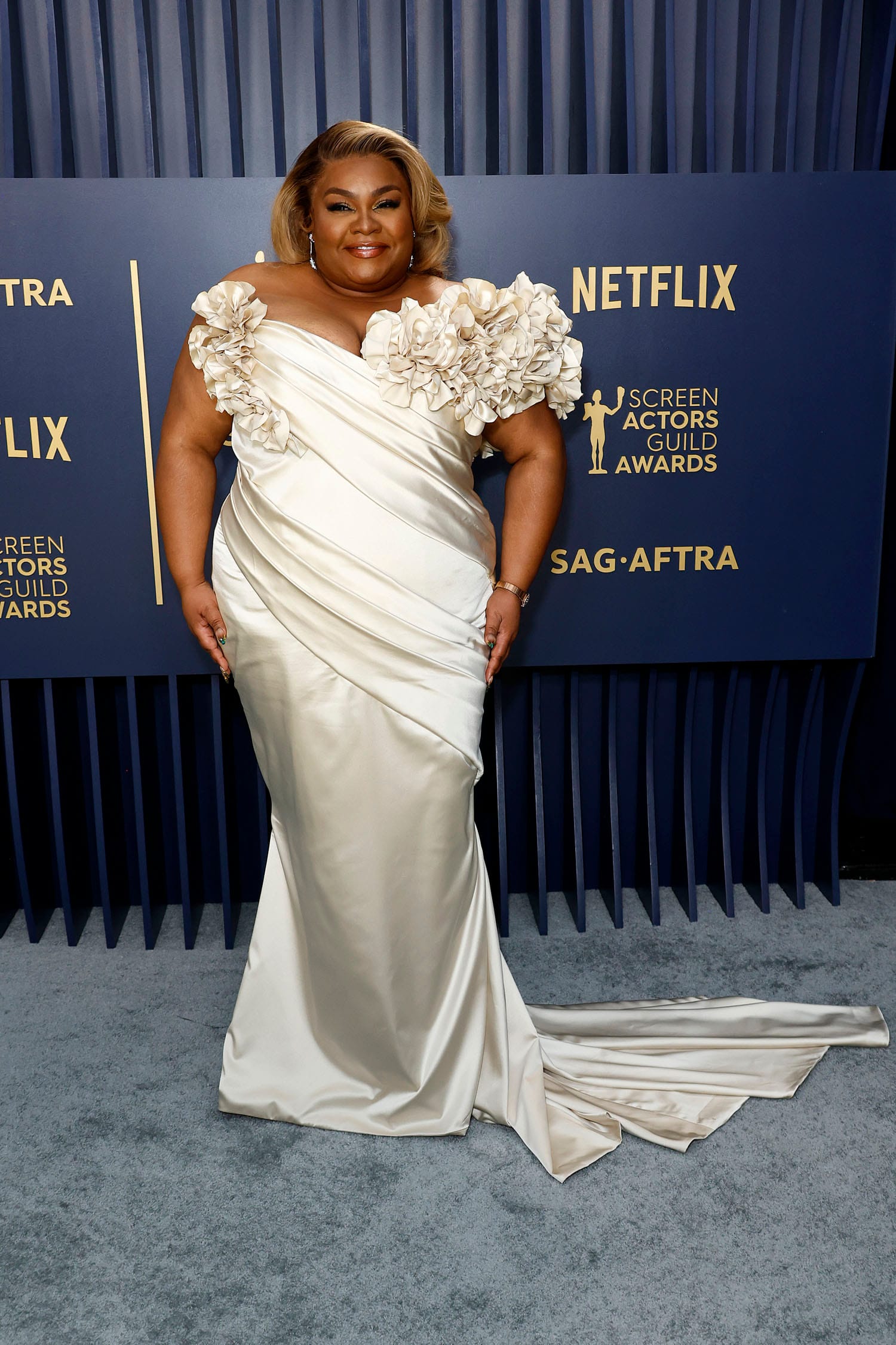 Da'Vine Joy Randolph Wore Cream and Left With a SAG Award