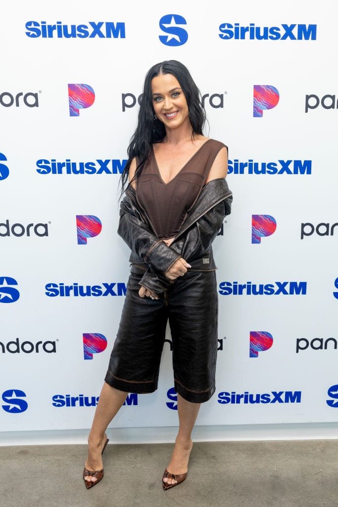 Katy Perry Opts for Leather Culottes