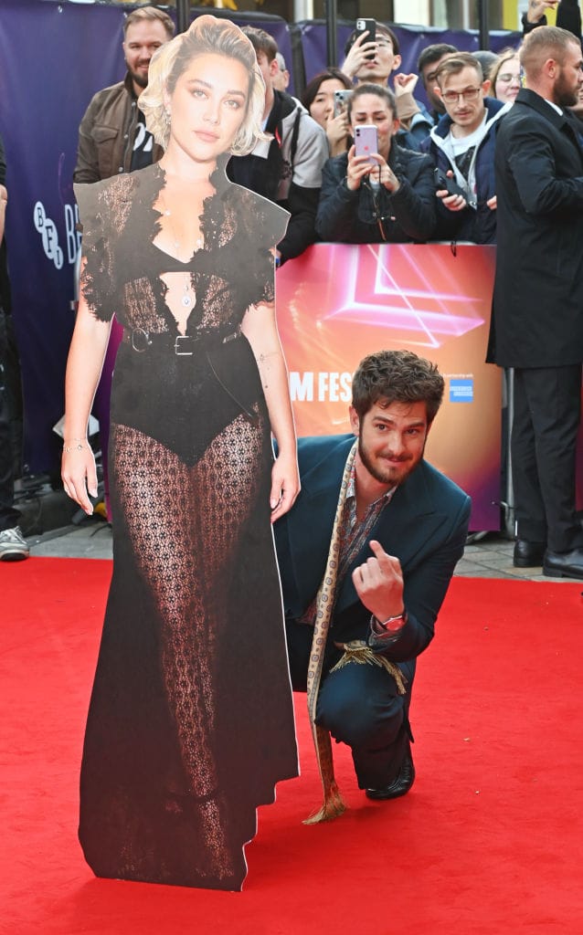 Andrew Garfield Brought a Cut-Out of Florence Pugh to the "We Live in Time" Premiere