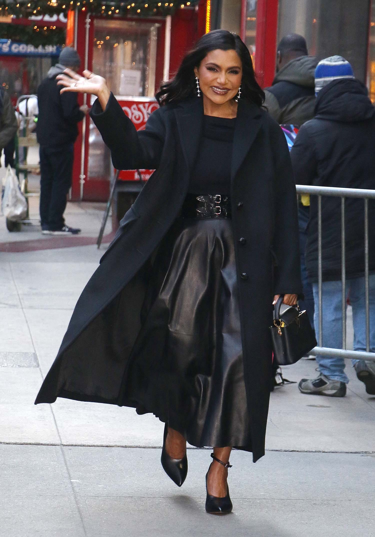 Mindy Kaling Is VERY Cheery In New York