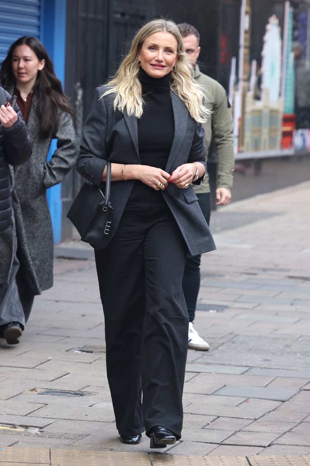 Cameron Diaz Sticks to Suits in London