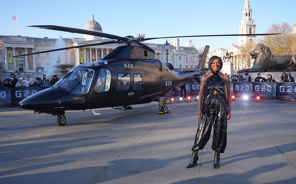 Viola Davis Looks Like a Formal Paratrooper