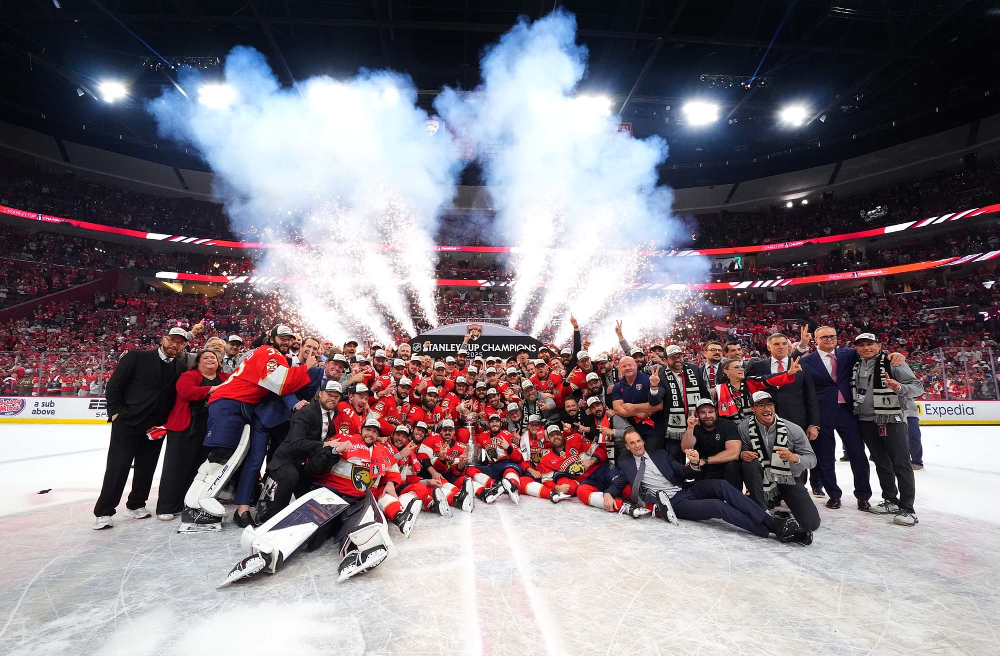 Well Played, Jubilant Men in Beards: The Florida Panthers Win The Stanley Cup. Again.