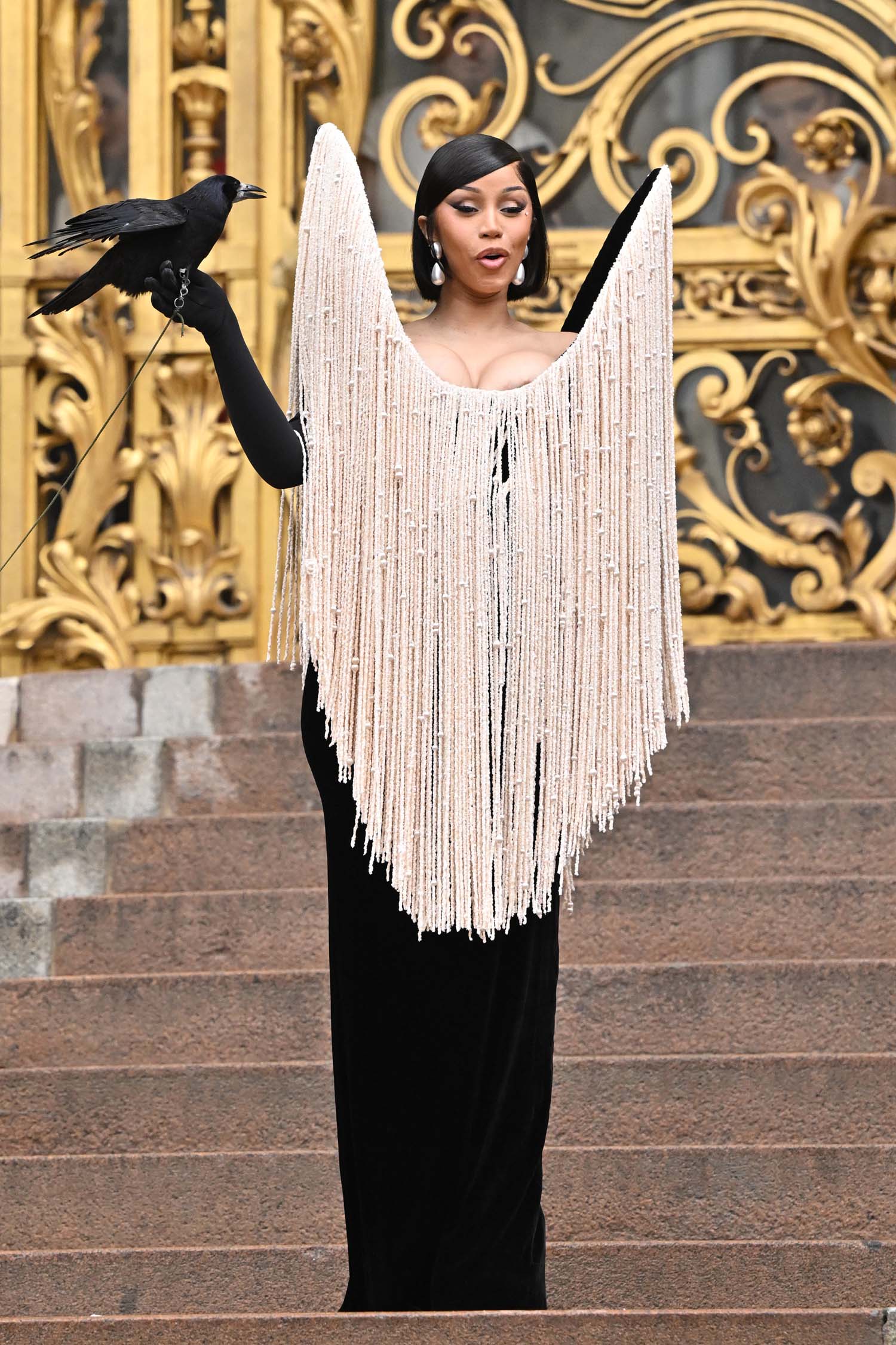Cardi B Wore a Live Bird to Schiaparelli