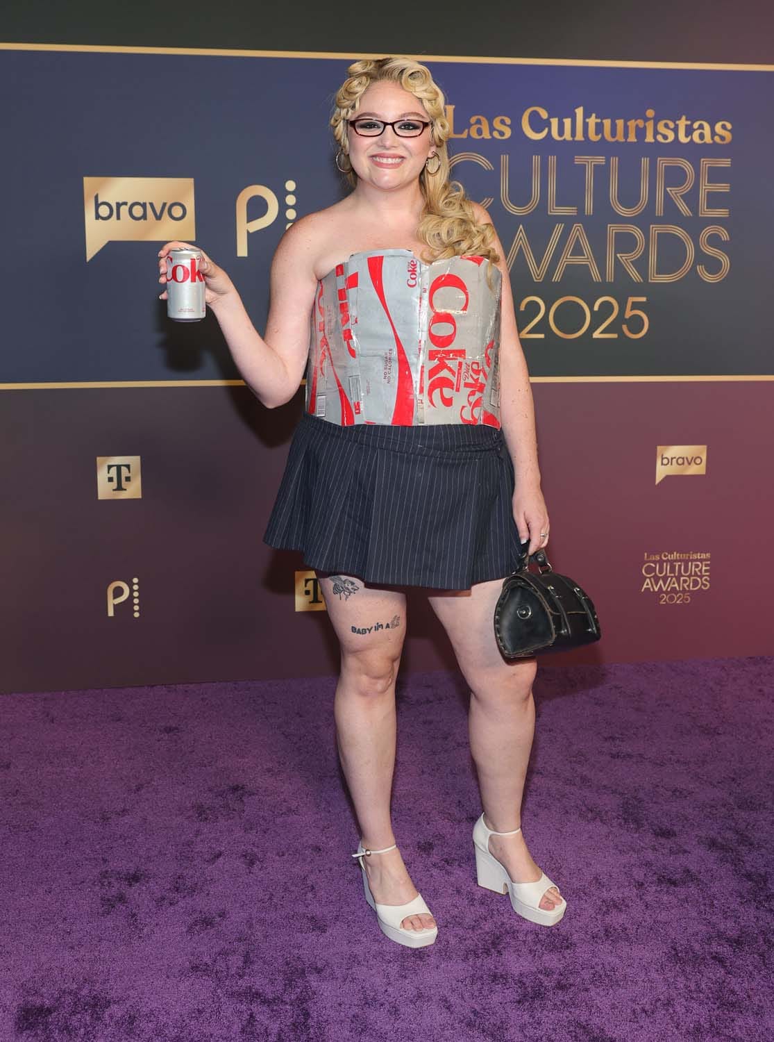 Meg Stalter Wore the Official GFY Holiday Party Uniform to the Las Culturistas Awards