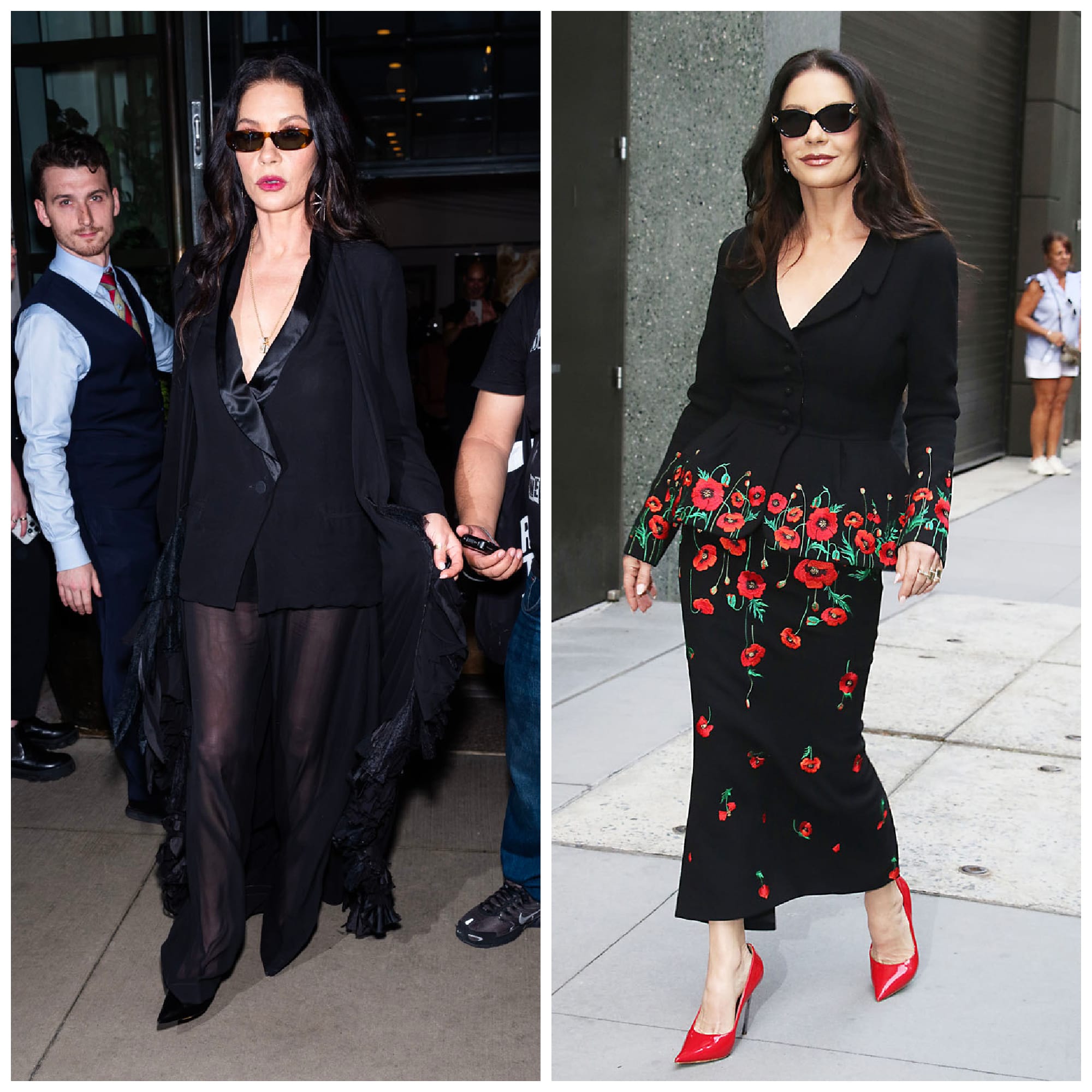 Catherine Zeta-Jones Goes Full Morticia to Promote Wednesday