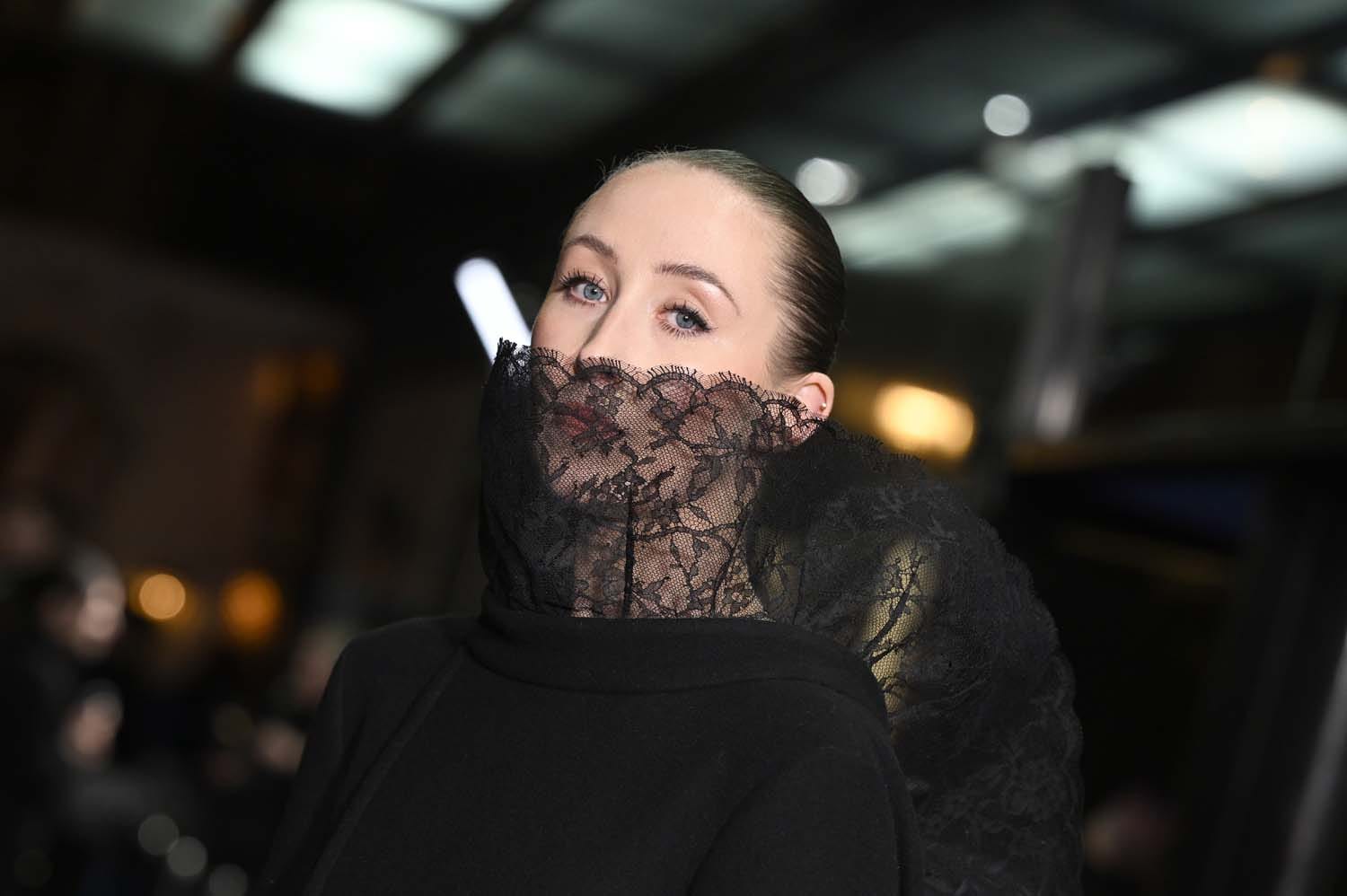 Erin Doherty Looks Like She's Attending a Soap Opera Funeral
