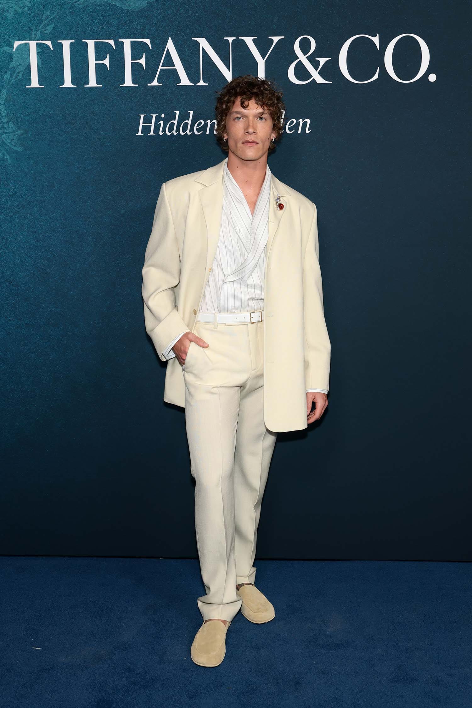 Connor Storrie Brought Great Hair and Custom Calvin Klein to a Tiffany Bash