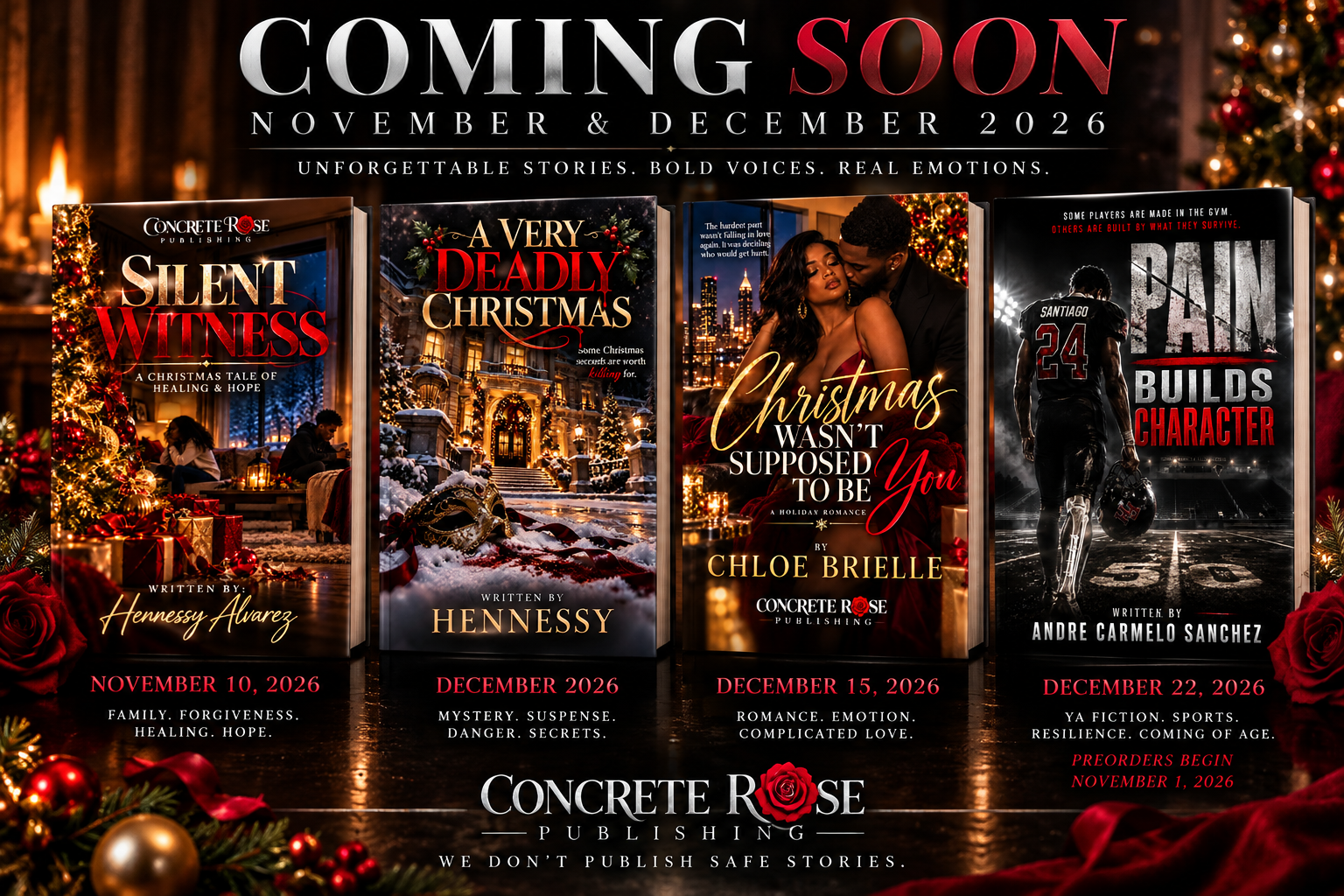 Coming Soon: A Season of Unforgettable Stories at Concrete Rose Publishing