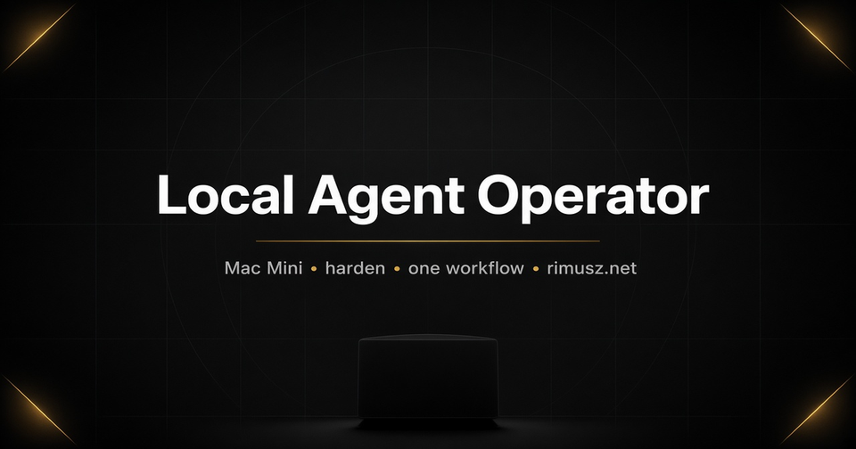 Local Agent Operator Install