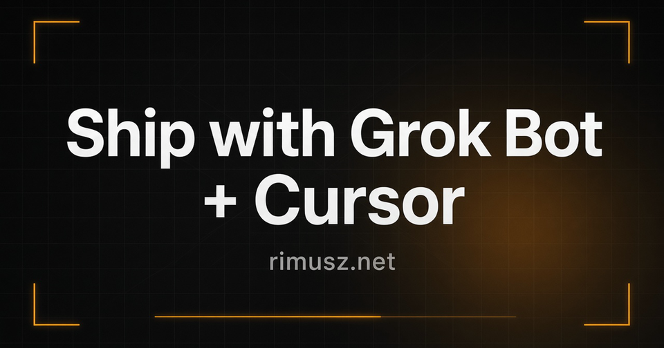 Ship with Grok Bot + Cursor — offer card