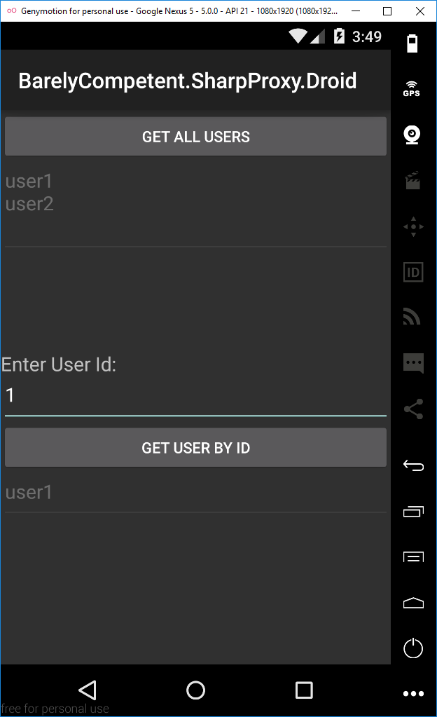 SharpProxy sample app with output
