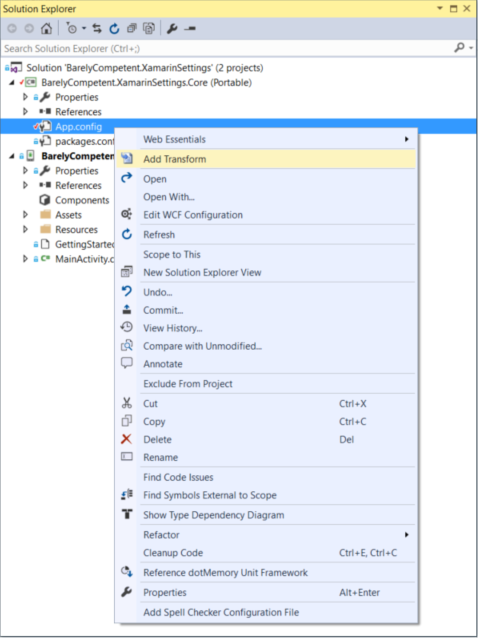 Image of Add Transform Option