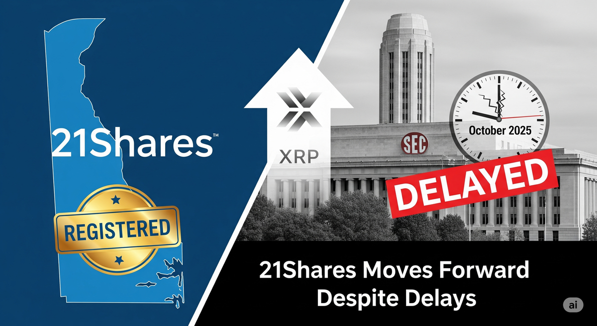 21Shares Registers XRP ETF in Delaware Despite SEC Delays: Bold Move Signals Market Confidence