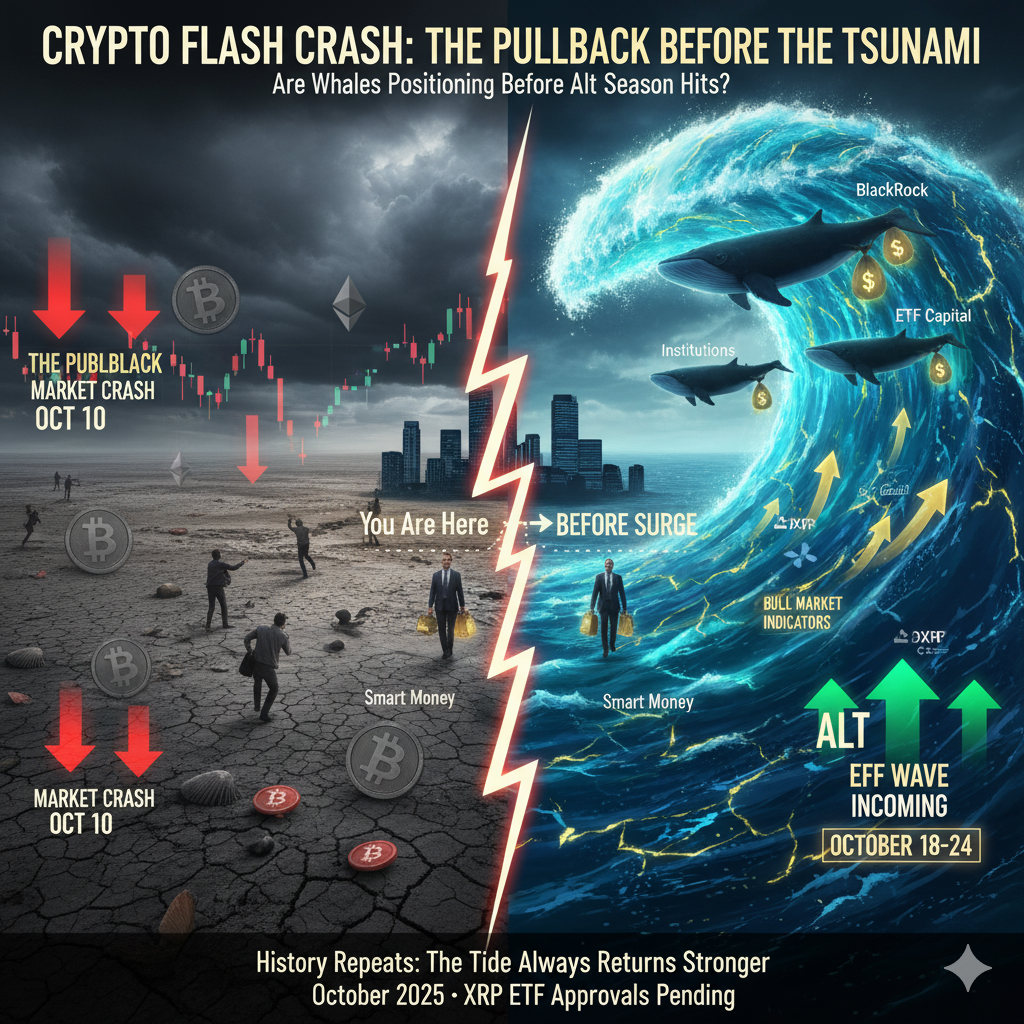 Is the Crypto Flash Crash a Tsunami Pullback: Are Whales Riding the Incoming XRP ETF Wave While Retail Watches the Crash?