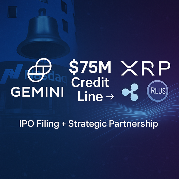 Gemini Taps Ripple for $75M Credit Line Ahead of Nasdaq IPO