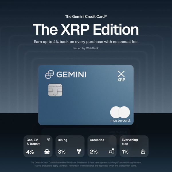 Gemini Teams With Ripple to Launch XRP Credit Card Edition