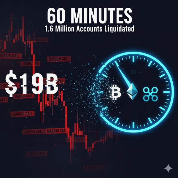 The $19B Liquidation Event: How Crypto's Biggest Crash Happened in 60 Minutes—And Recovered Just As Fast