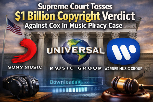 Supreme Court Tosses $1 Billion Copyright Verdict Against Cox in Music Piracy Case