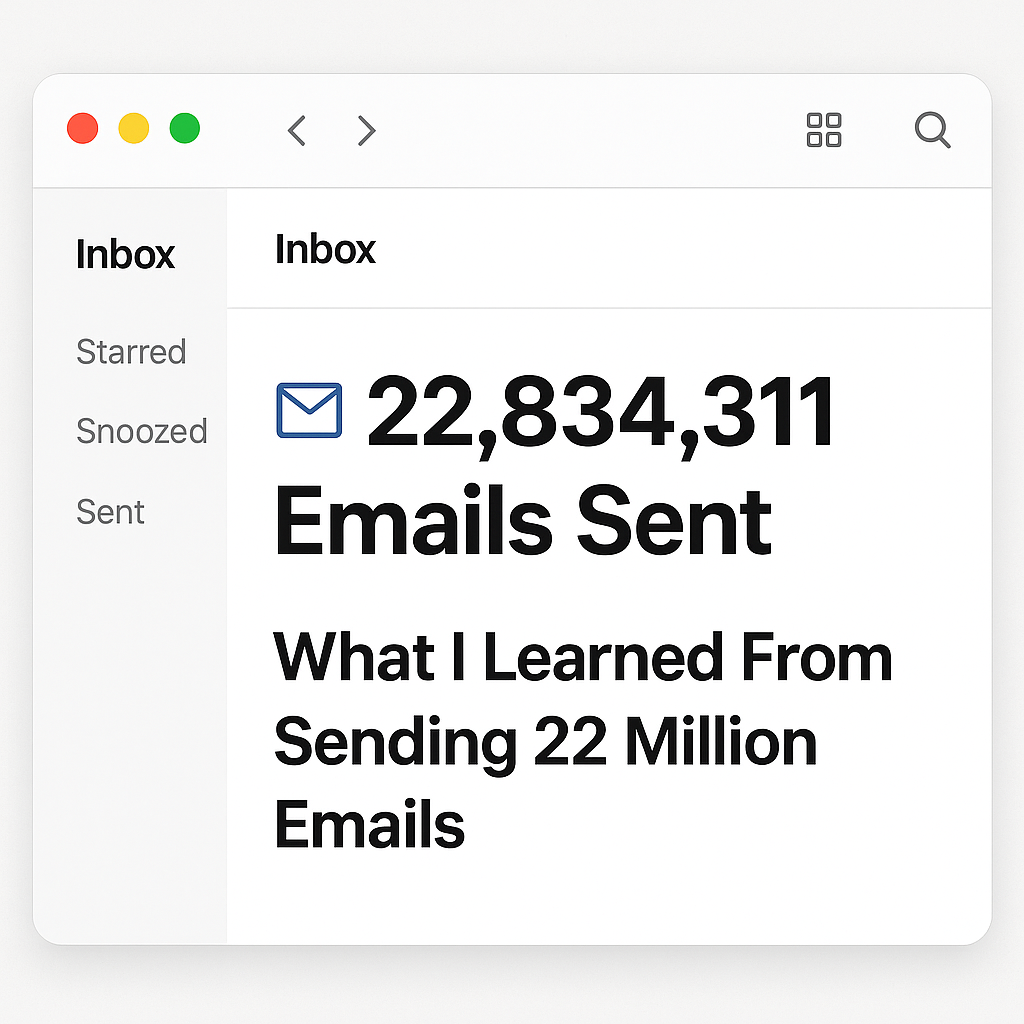 17 Lesson From Sending  22,834,311 Emails and Making $1.35M in Sales