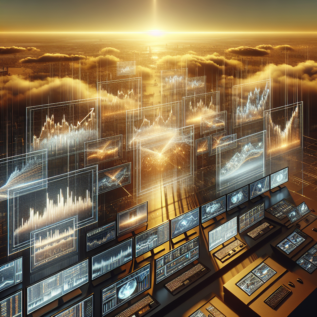 margin requirements for futures contracts from broker. Graphic of a brokerage above the clouds.