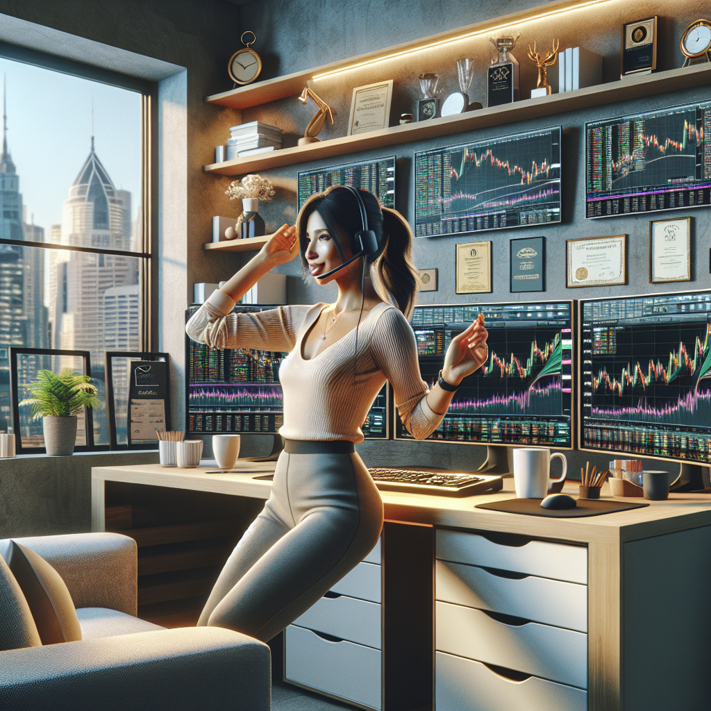 A graphic of a woman on the phone to figure out cfd vs futures