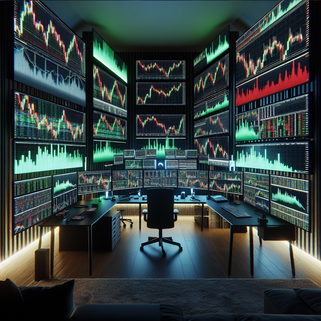 Graphic of a trading setup showing trading futures for beginners