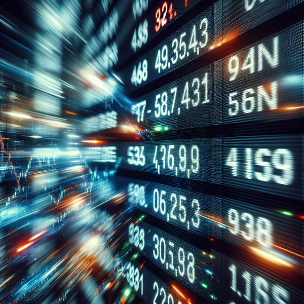 A blured graphic of the stock market for what is a tick in futures trading