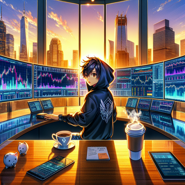 A graphic of an Anime trader looking for smt trading futures on their charts