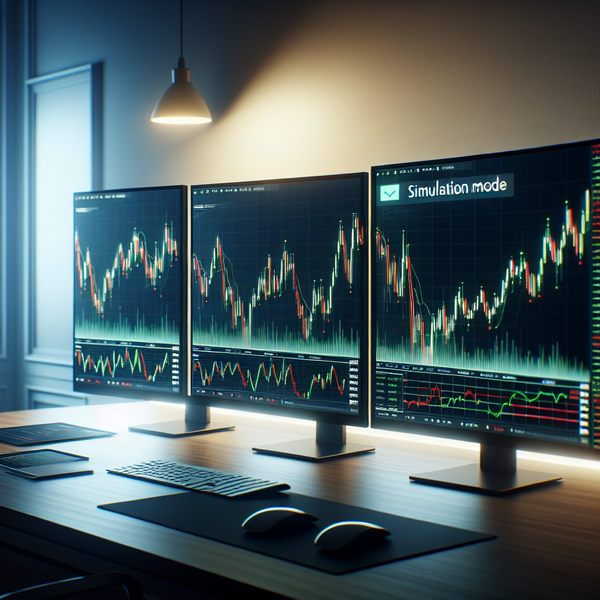 Graphic of Trading setup showing what is paper trading