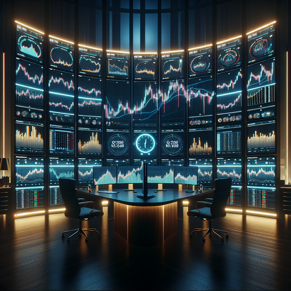  Graphic of computers analyzing usd futures contract