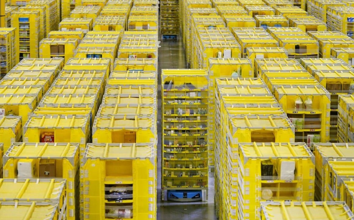 Hercules, the blue ground operated unit, is able to move large stacks of product