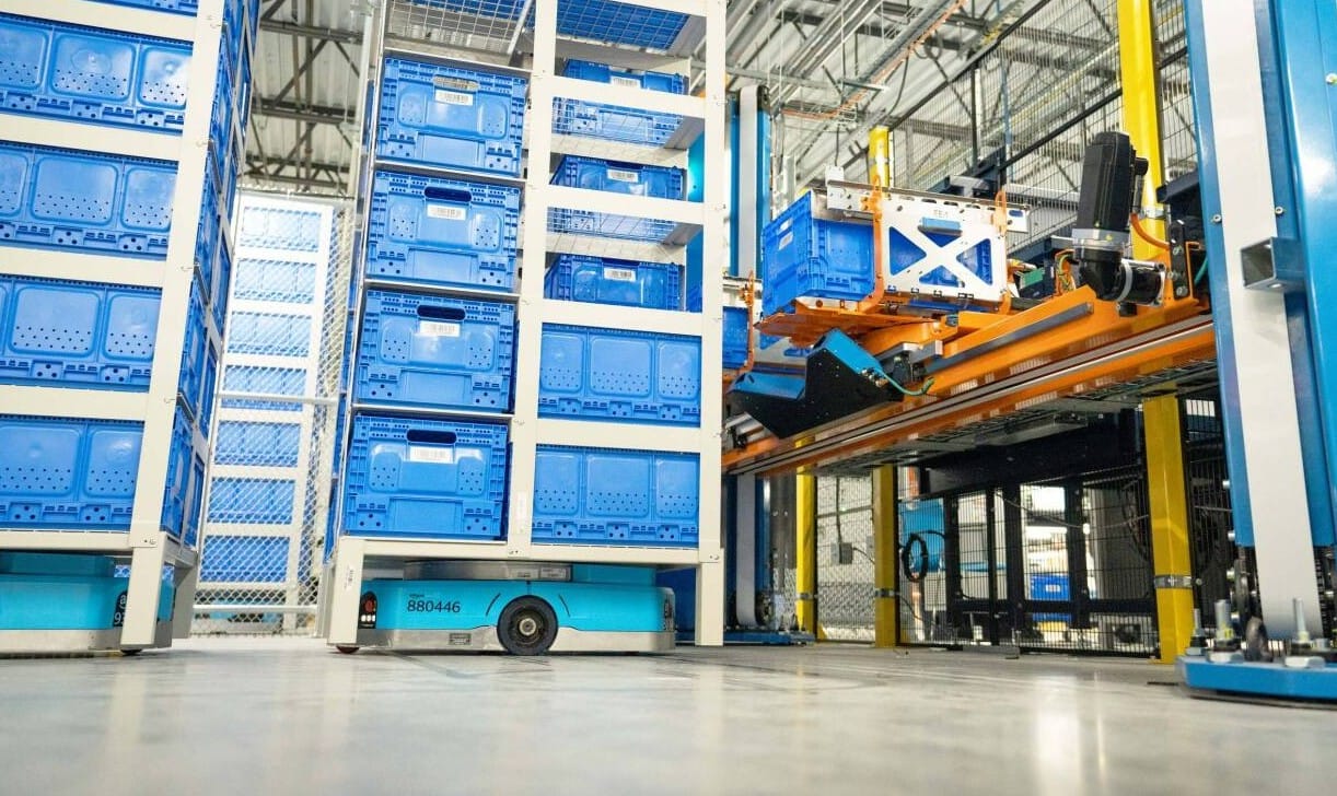 Sequoia, the orange moving platform, organises inventory across giant warehouses 