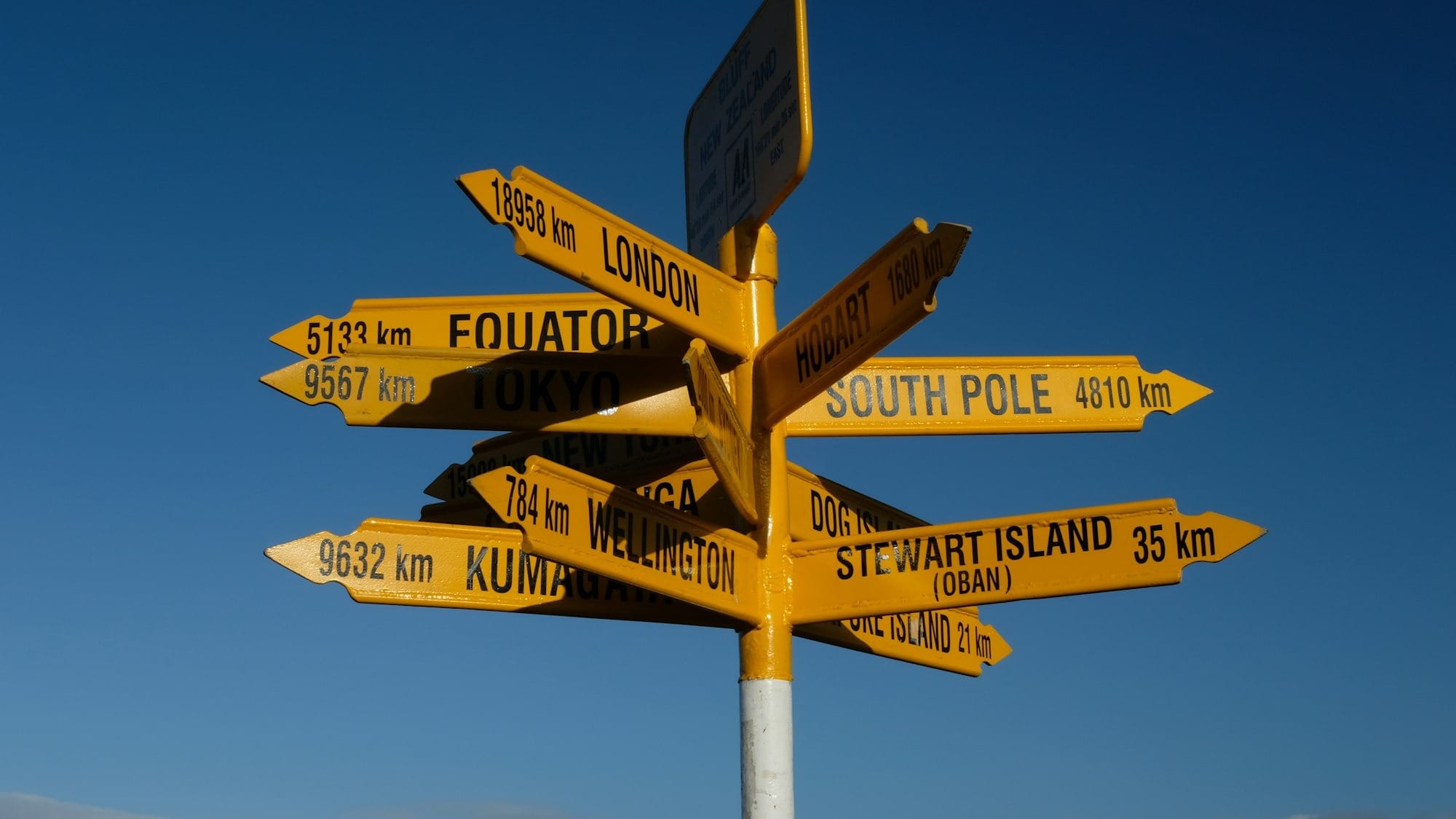 a signpost with several arrows