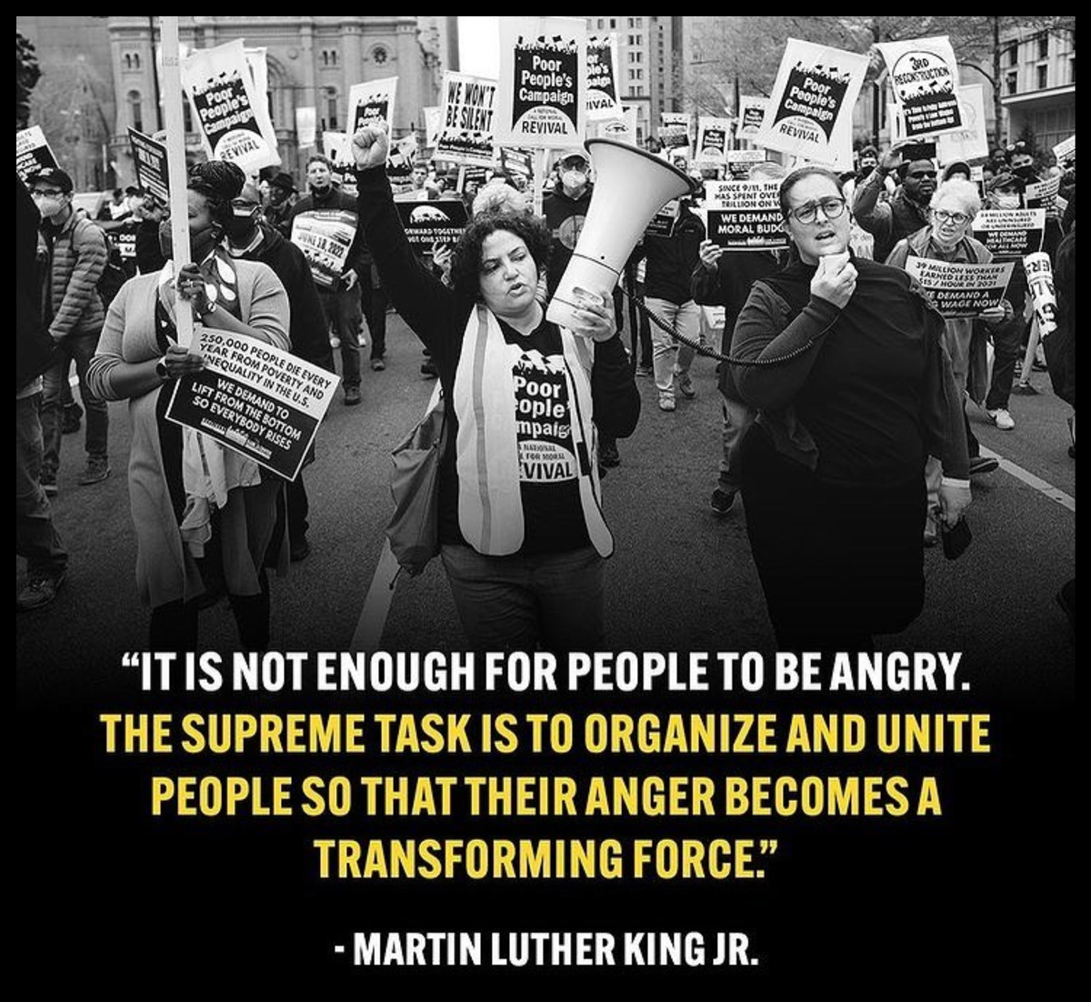 It's not enough for people to be angry . . .