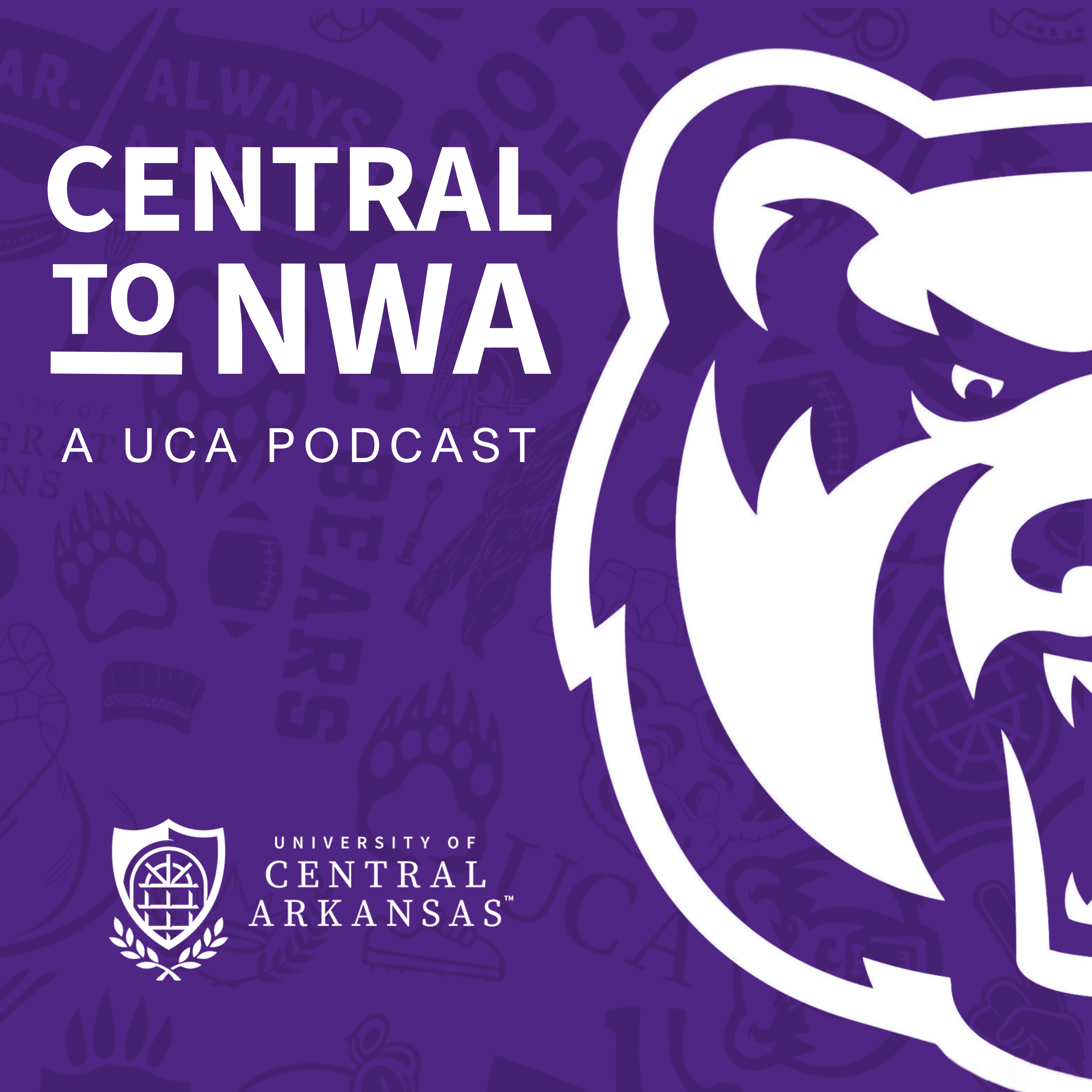 Central to NWA: A UCA Podcast Official Logo