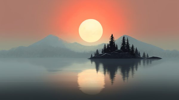 Moonlit Lake Wallpapers