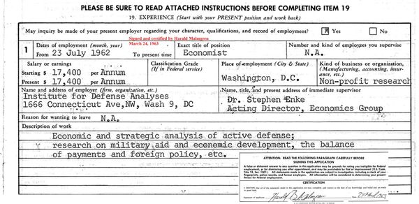 Harald Malmgren: real-world history vs. grandiose fantasy