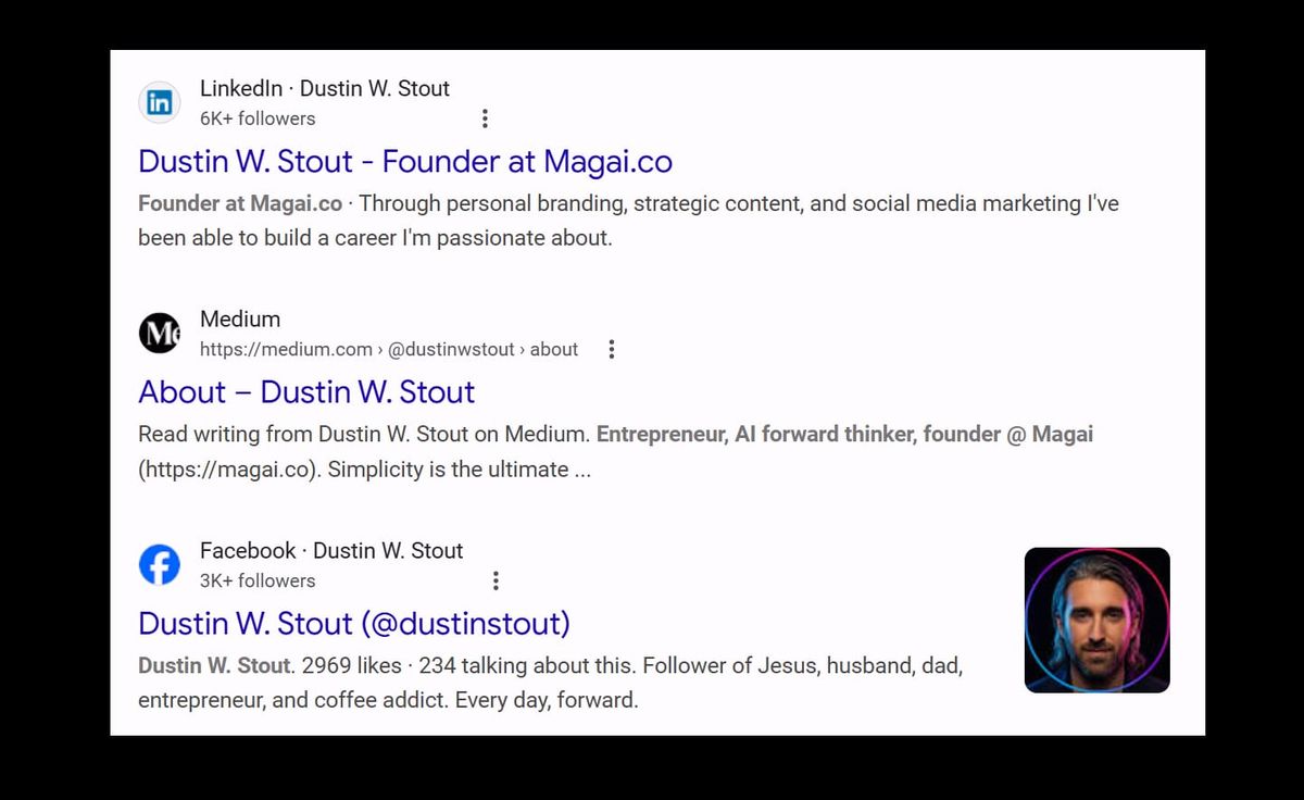 Dustin Stout explains how to get ranked on search these days