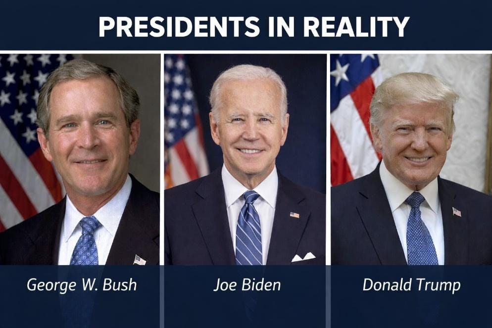 A collage of men in suits