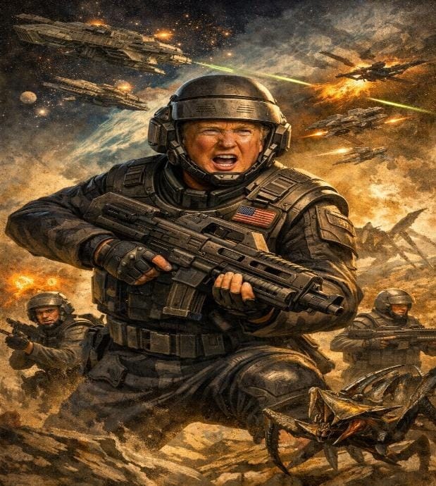 A person in military gear holding an object