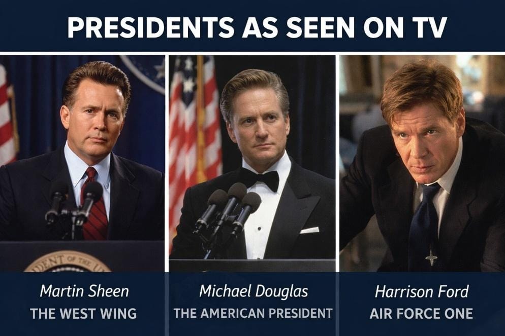 A collage of men in suits